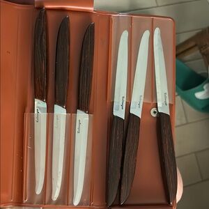 Knife Set with Wood Handles